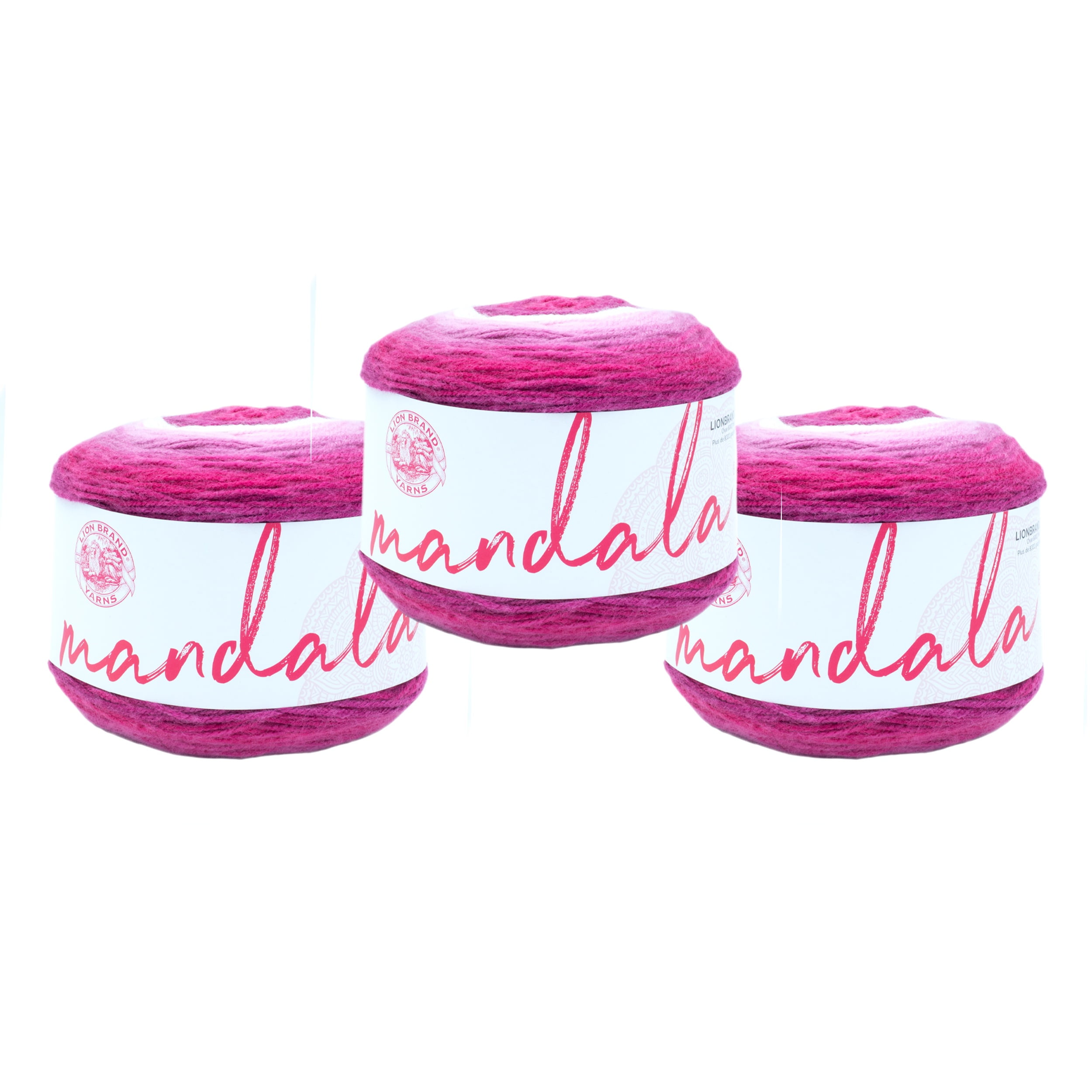 Lion Brand Yarn Mandala Cupid Light Acrylic Yarn 3 Pack