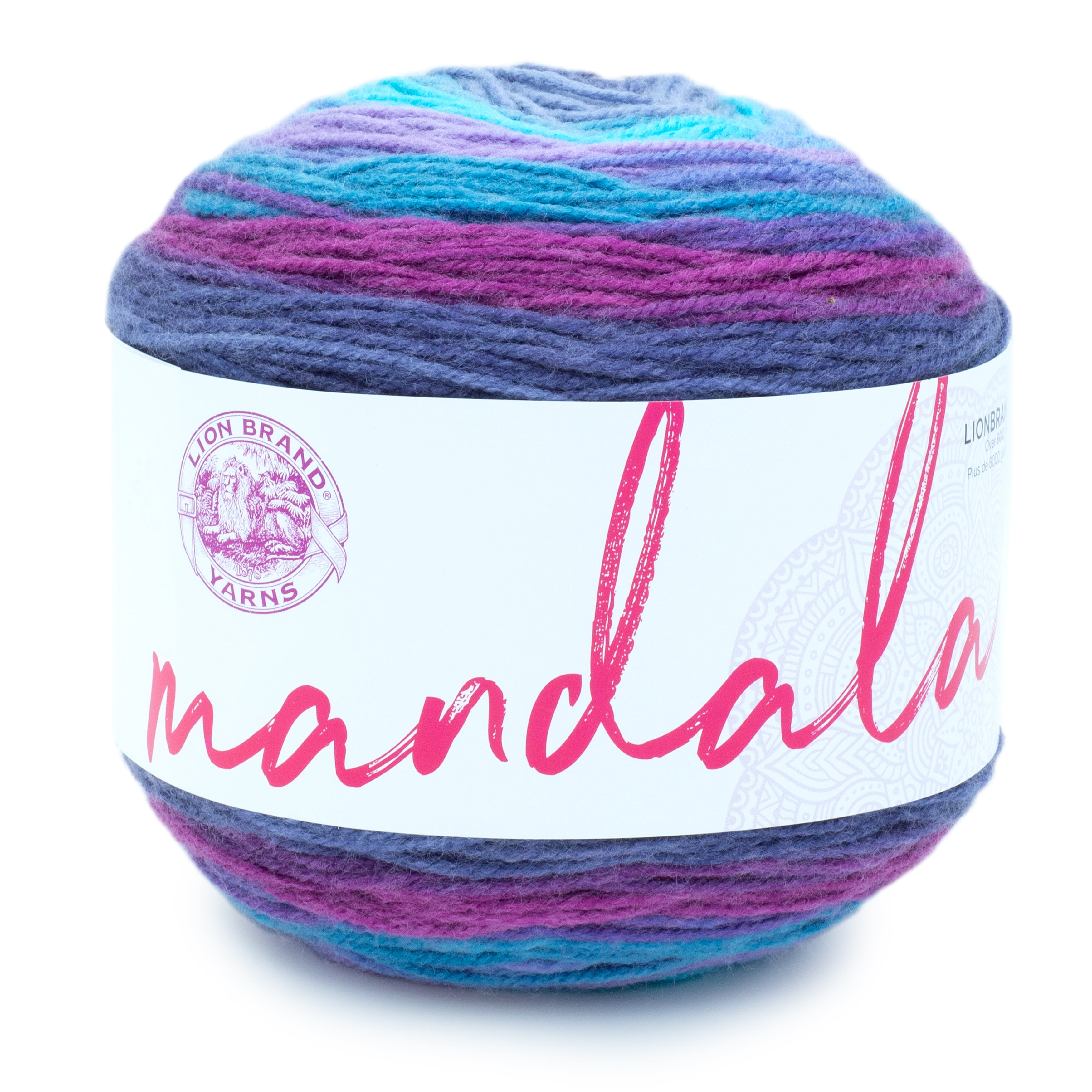 Lion Brand Yarn Mandala Nifflers Self-Striping Light Acrylic Multi