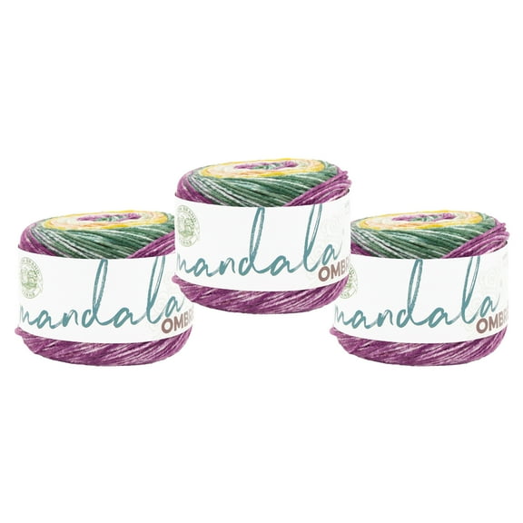 Lion Brand Yarn Mandala Ombré Wonder Medium Acrylic Yarn 3 Pack