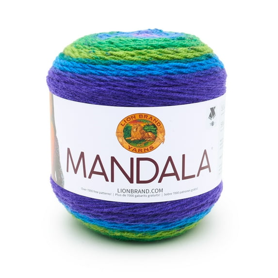Lion Brand Yarn Mandala Peacock Fashion Cake Yarn