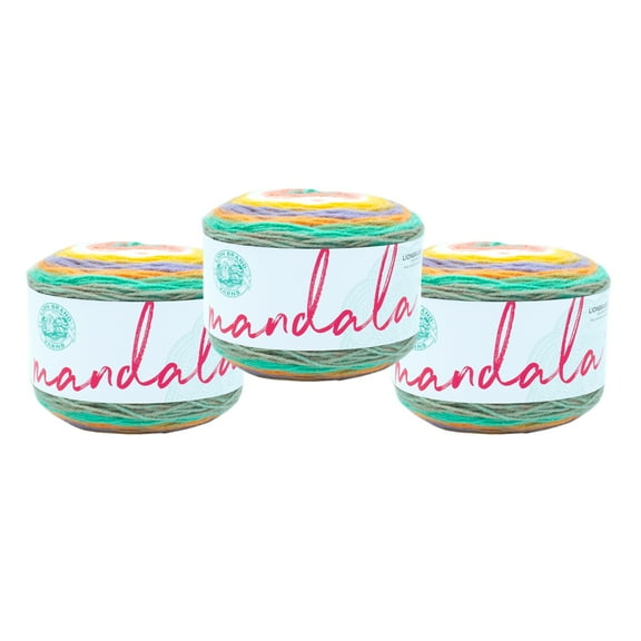 Lion Brand Yarn Mandala Pixie Light Acrylic Yarn 3 Pack