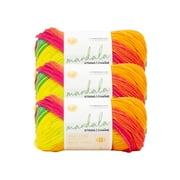 Lion Brand Yarn Mandala String Pop Super Fine Acrylic Yarn 3 Pack