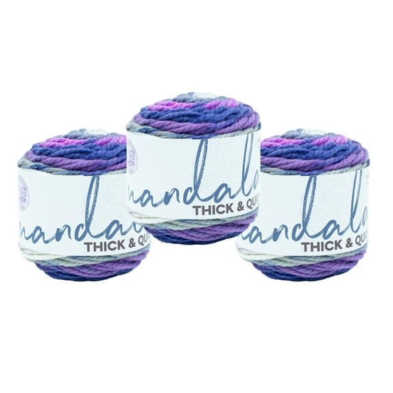 Lion Brand Yarn Mandala Thick & Quick Tentacle Super Bulky Acrylic Yarn 3 Pack