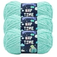 thumbnail image 1 of Lion Brand Yarn Naptime Pale Aqua Medium Polyester Yarn 3 Pack, 1 of 4