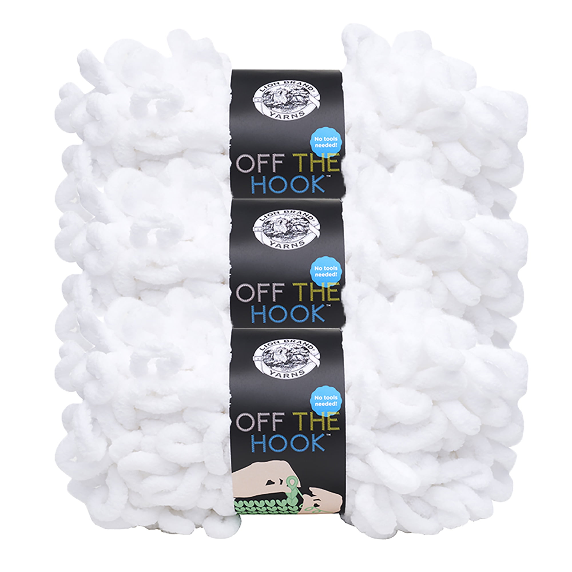Lion Brand Yarn Off the Hook Sugarcane Jumbo Yarn Polyester Yarn 3 Pack