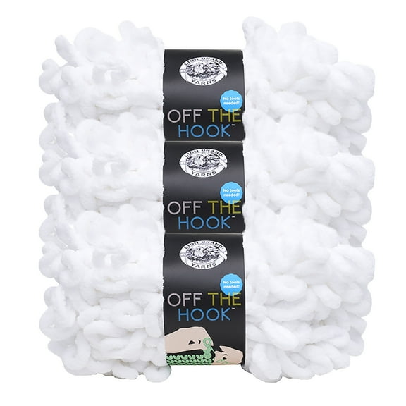 Lion Brand Yarn Off the Hook Sugarcane Jumbo Yarn Polyester Yarn 3 Pack