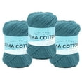 thumbnail image 1 of Lion Brand Yarn Pima Cotton Dragonfly 762-178Y Medium Cotton 3 Pack, 1 of 4