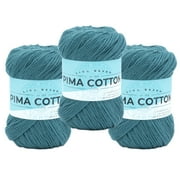 Lion Brand Yarn Pima Cotton Dragonfly 762-178Y Medium Cotton 3 Pack