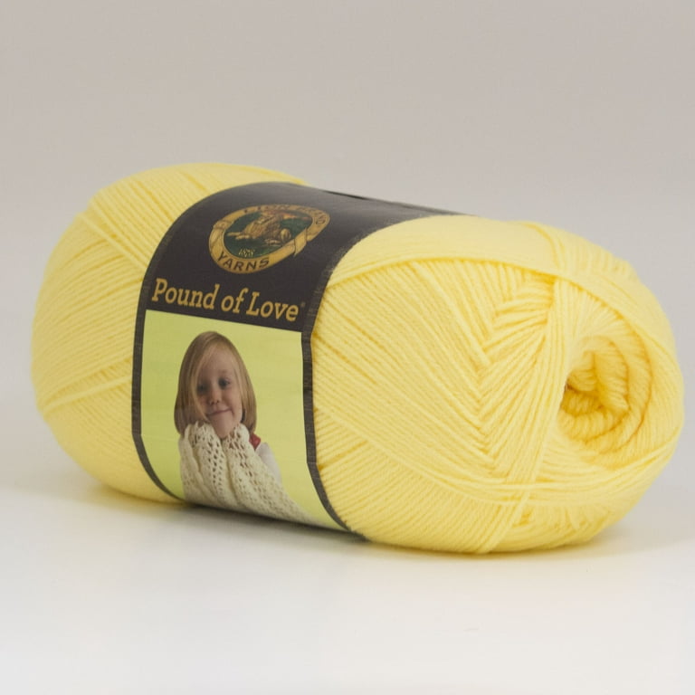 Lion Brand Yarn Pound of Love Honey Bee 1 Pound Baby Medium Acrylic Yellow  Yarn 1 Pack 