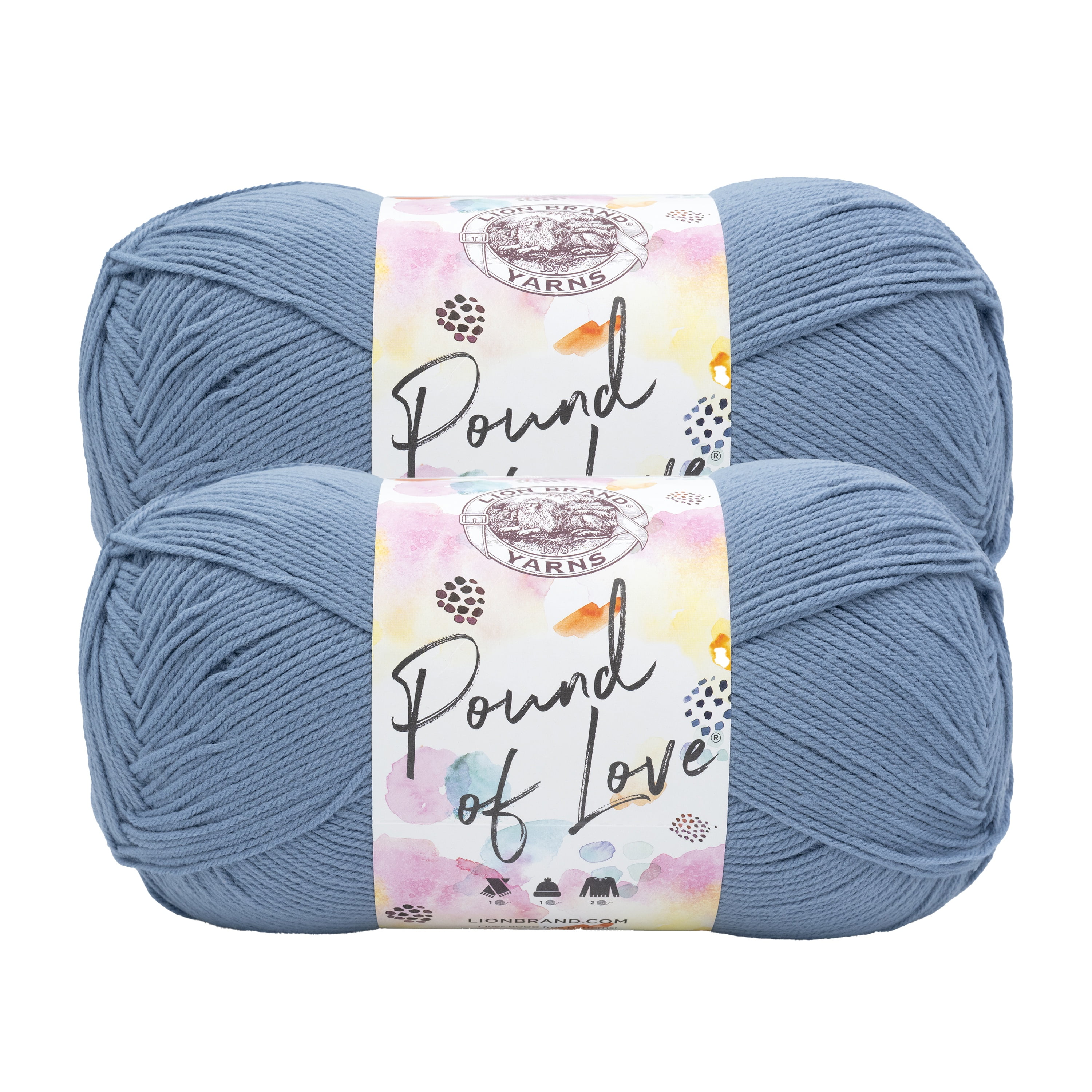 Lion Brand Yarn Hometown Hilo Voluminoso Color Carbón