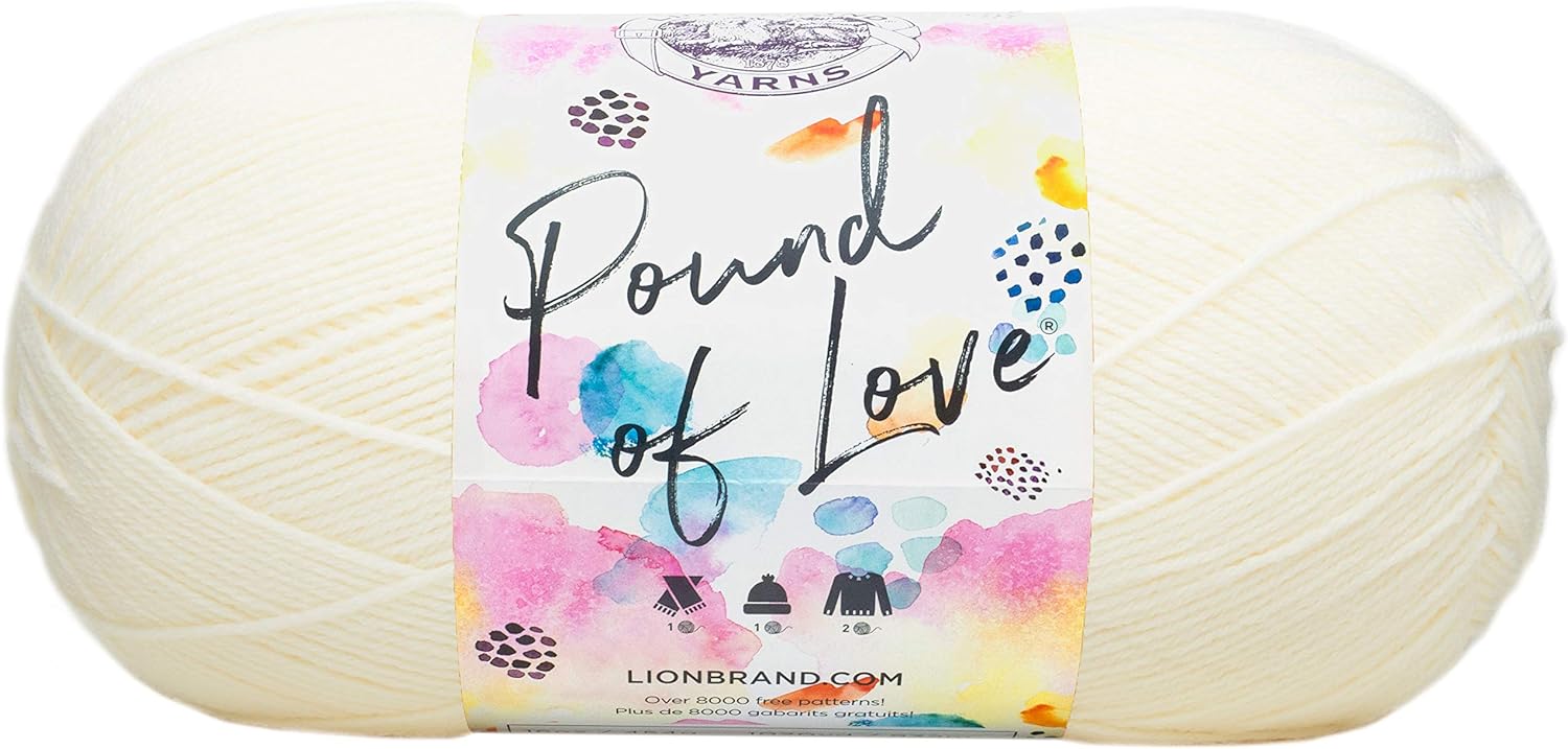 Lion Brand Yarn Pound of Love, Value Yarn, Large Yarn for Knitting and