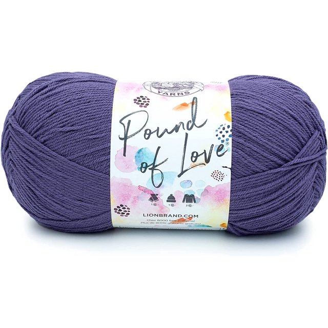 Lion Brand Yarn Pound of Love, Value Yarn, Large Yarn for Knitting and
