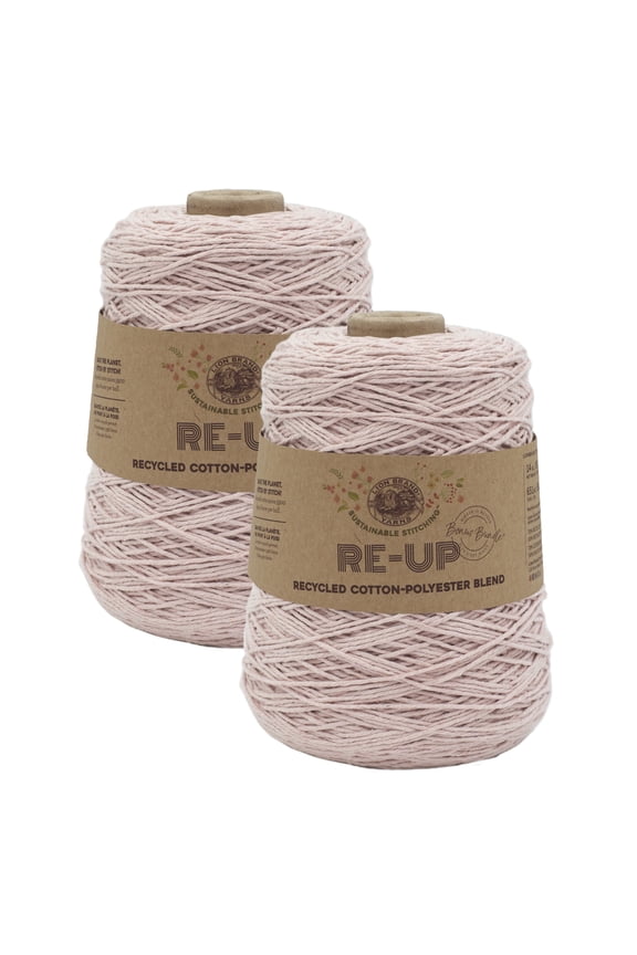 Yarn Re-Up Bonus Bundle Rosewater Medium Recycled Cotton, Recycled Polyester Yarn 2 Pack