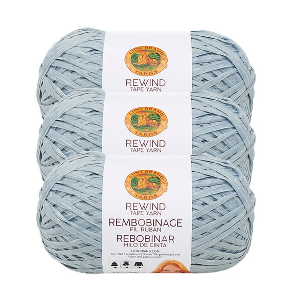Lion Brand Yarn Rewind Marbles Bulky Yarn Polyester, Viscose Yarn 3 Pack