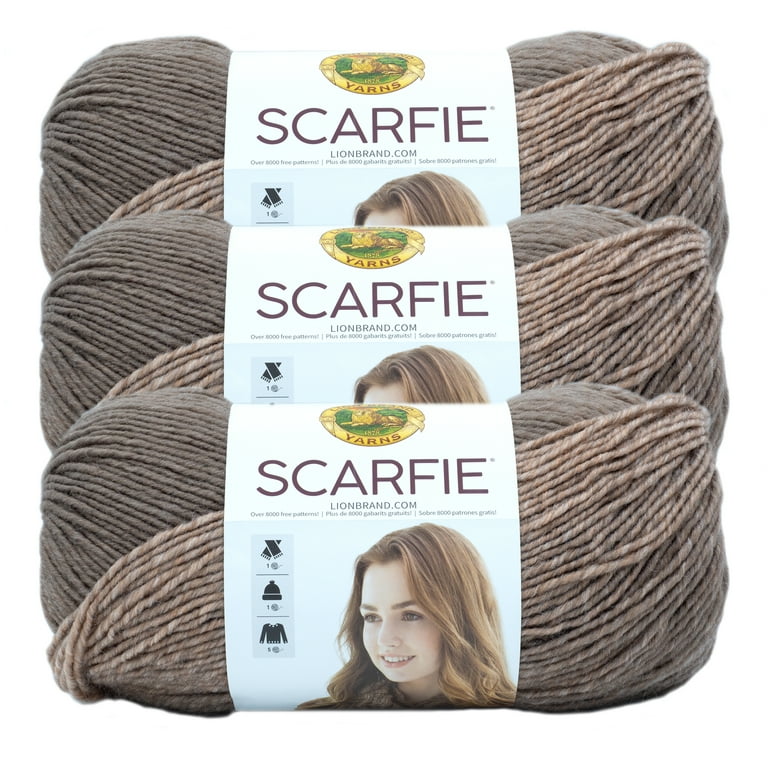 Lion Brand Scarfie Yarn - Claret/Oxford
