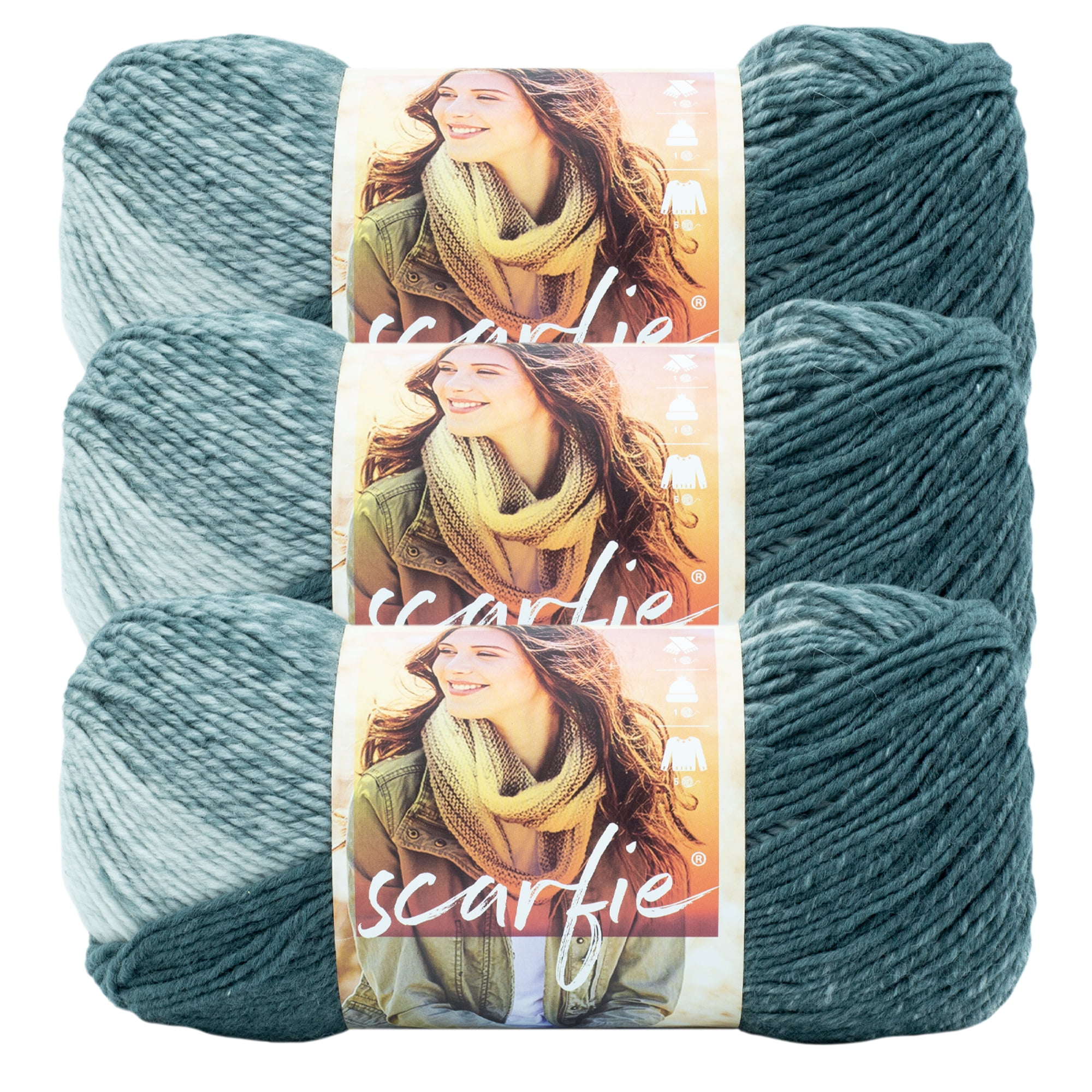 Lion Brand Yarn Scarfie Yarn, Multicolor Yarn for Crocheting, Knitting, and  Crafting, 1 Skein, Oxford/Claret