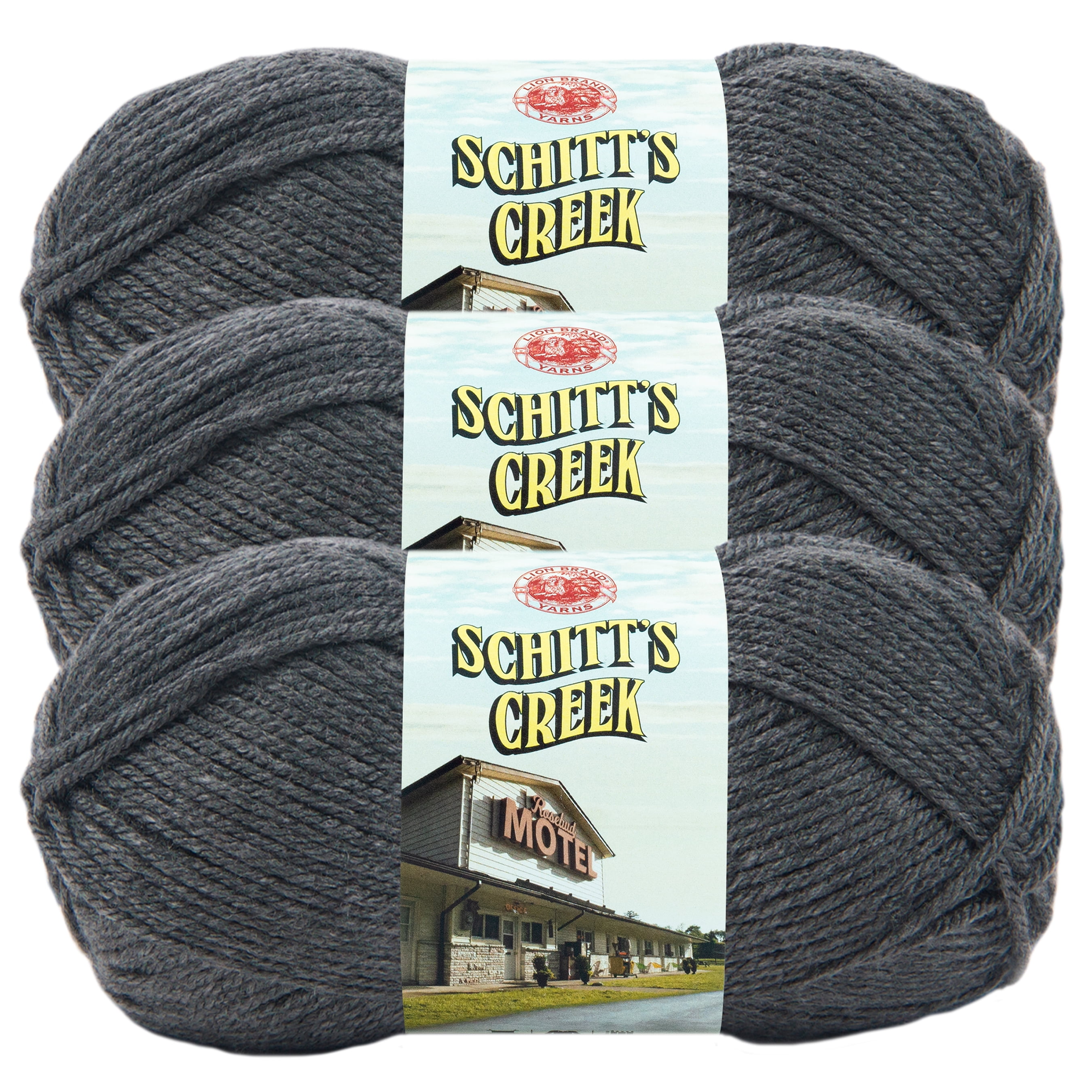 Lion Brand Yarn Schitt's Creek Yarn Finding David Medium Acrylic Gray