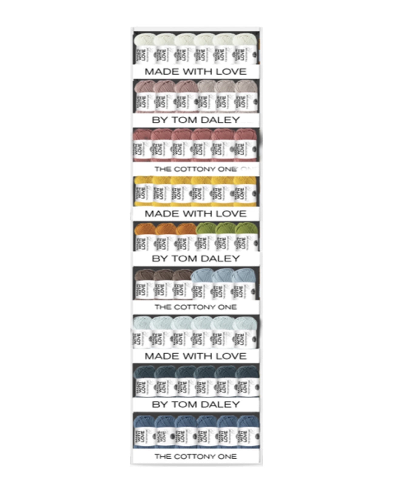 Lion Brand Yarn Tom Daley The Cottony One Yarn 54-Piece Assorted Displayer