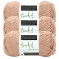 thumbnail image 1 of Lion Brand Yarn Touch of Linen Clay Medium Cotton, Linen Yarn 3 Pack, 1 of 4