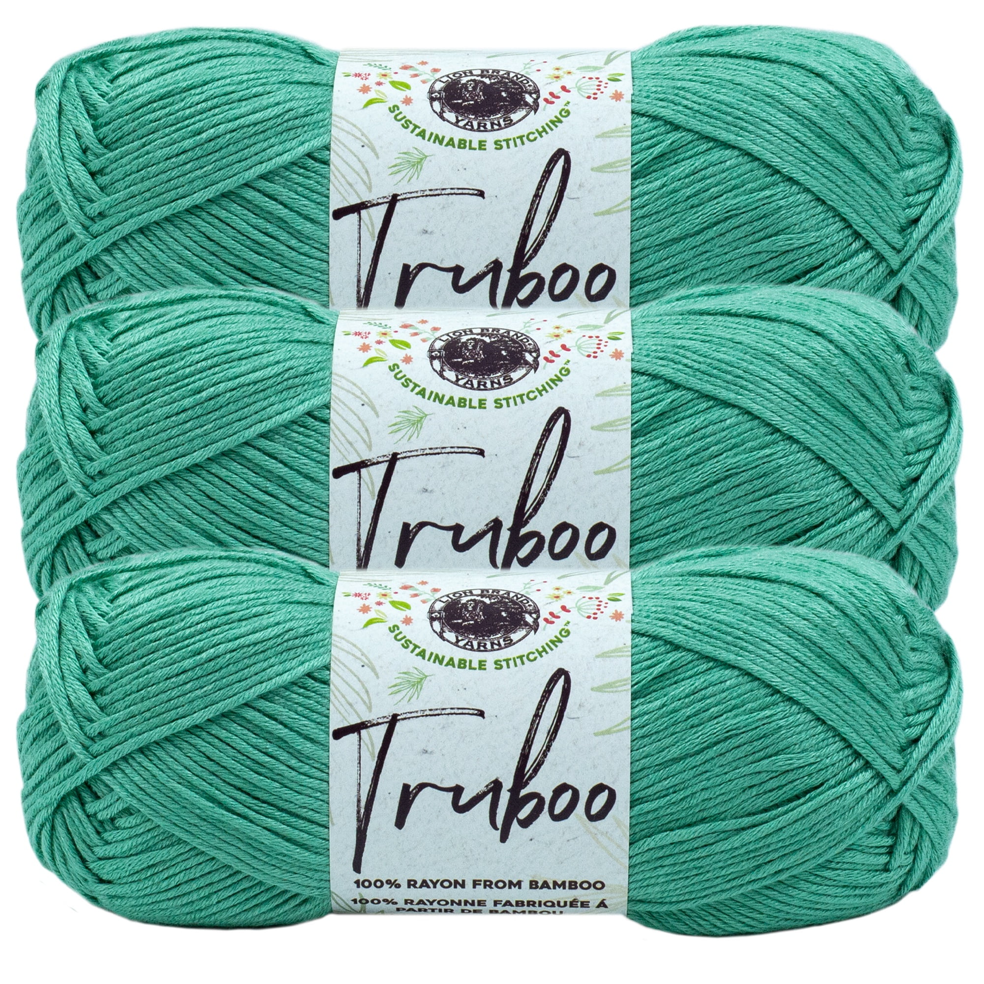 Lion Brand Yarn Truboo Seafoam Yarn 3 Pack