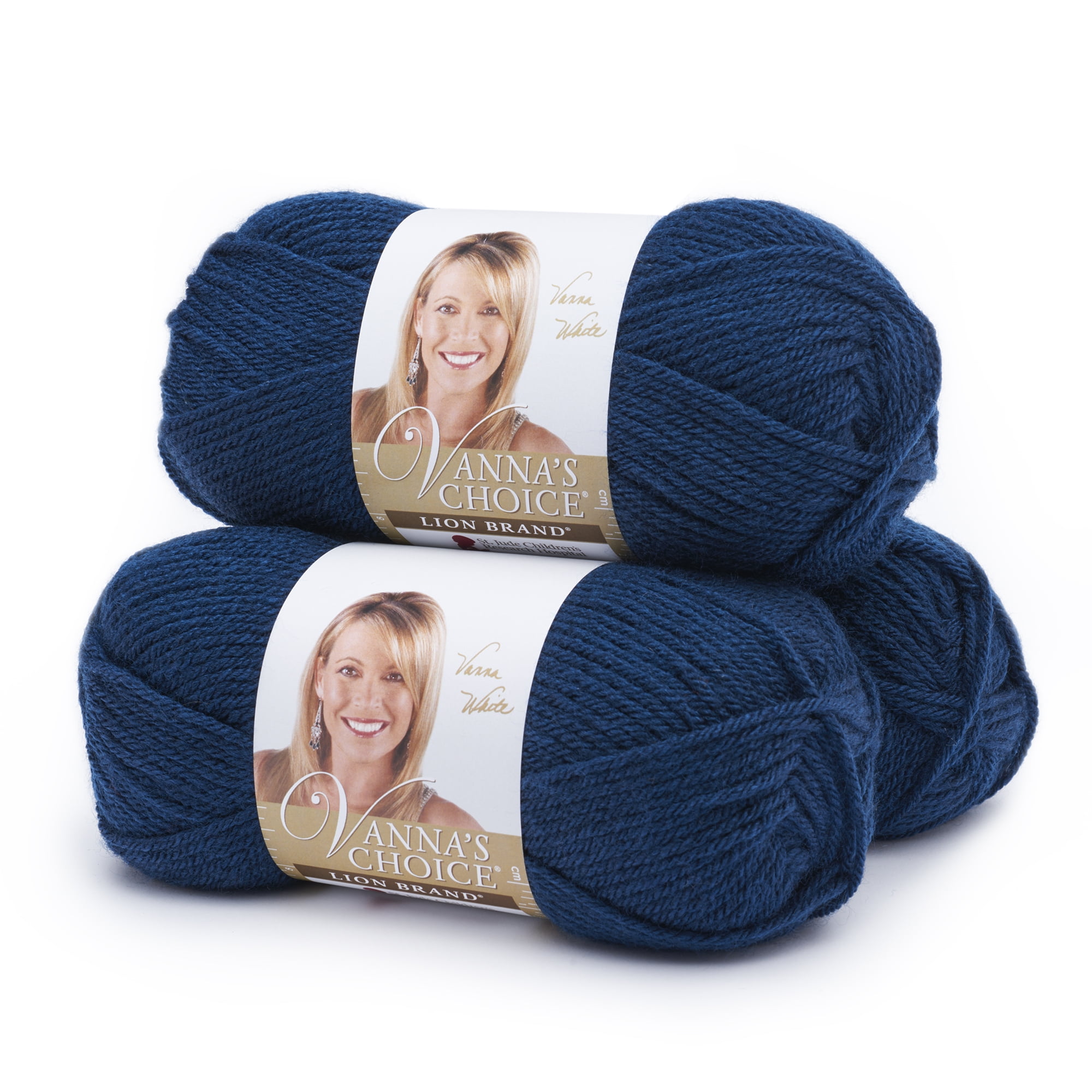 Lion Brand Yarn Vanna's Choice Midnight Blue Basic Medium Acrylic Blue