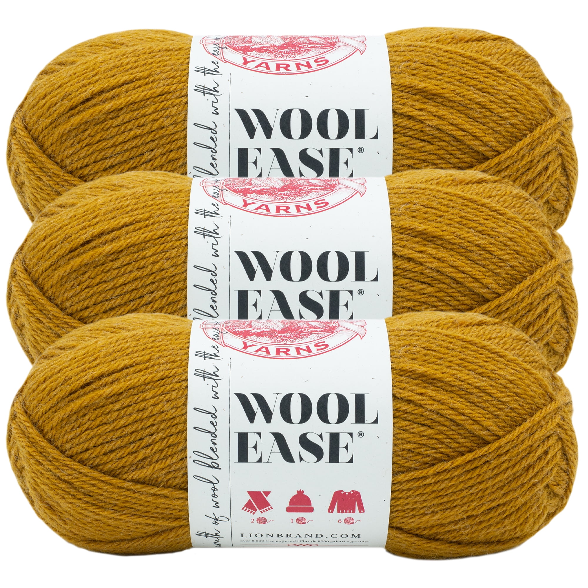 Lion Brand Yarn Wool-ease Worsted Weight Yarn Lamb's Wool 153 3 Oz