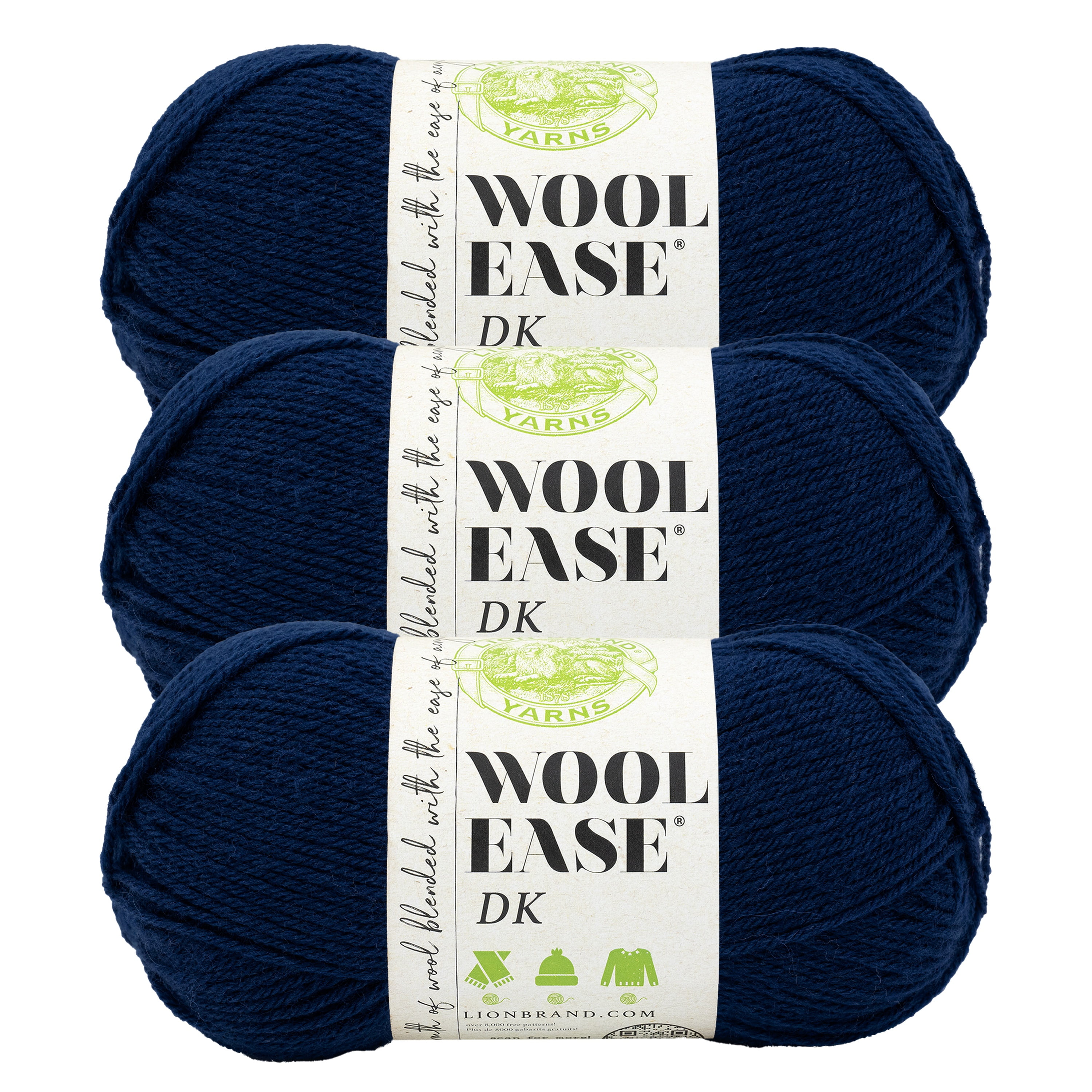 Lion Brand Yarn Wool-Ease Fil Ton Sur Ton, Acrylique, Prune