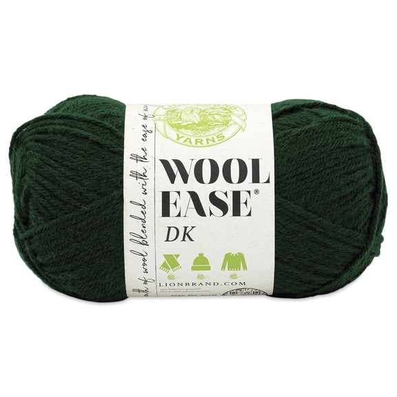 Lion Brand Yarn Wool-Ease DK Yarn - Forest Green, 232 yds