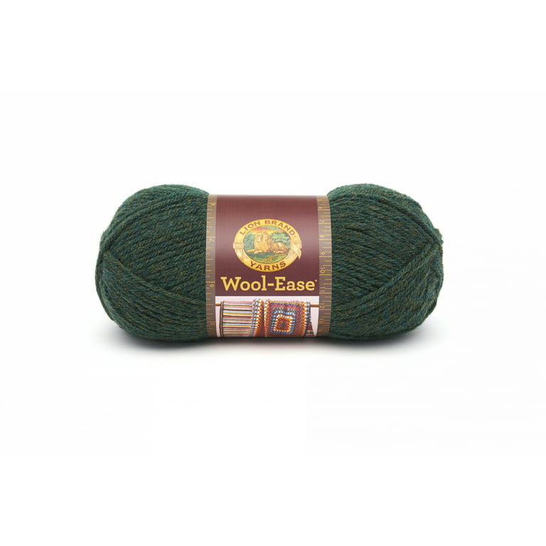 Lion Brand Yarn Wool Ease Forest Green Heather 620-180 Classic Wool Yarn 
