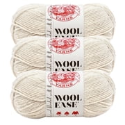 Lion Brand Yarn Wool-Ease Natural Heather Medium Acrylic, Wool Yarn 3 Pack