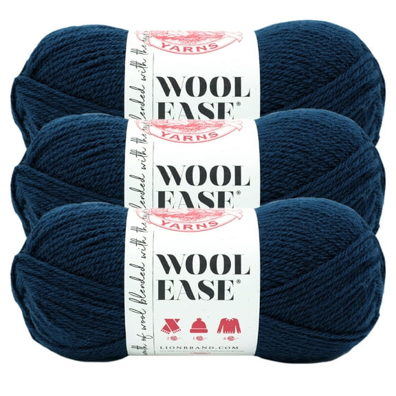 Lion Brand Yarn Wool-Ease Riverside Medium Acrylic, Wool Yarn 3 Pack