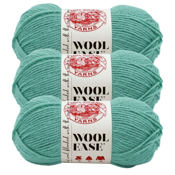 Lion Brand Yarn Wool-Ease Succulent Medium Acrylic, Wool Yarn 3 Pack