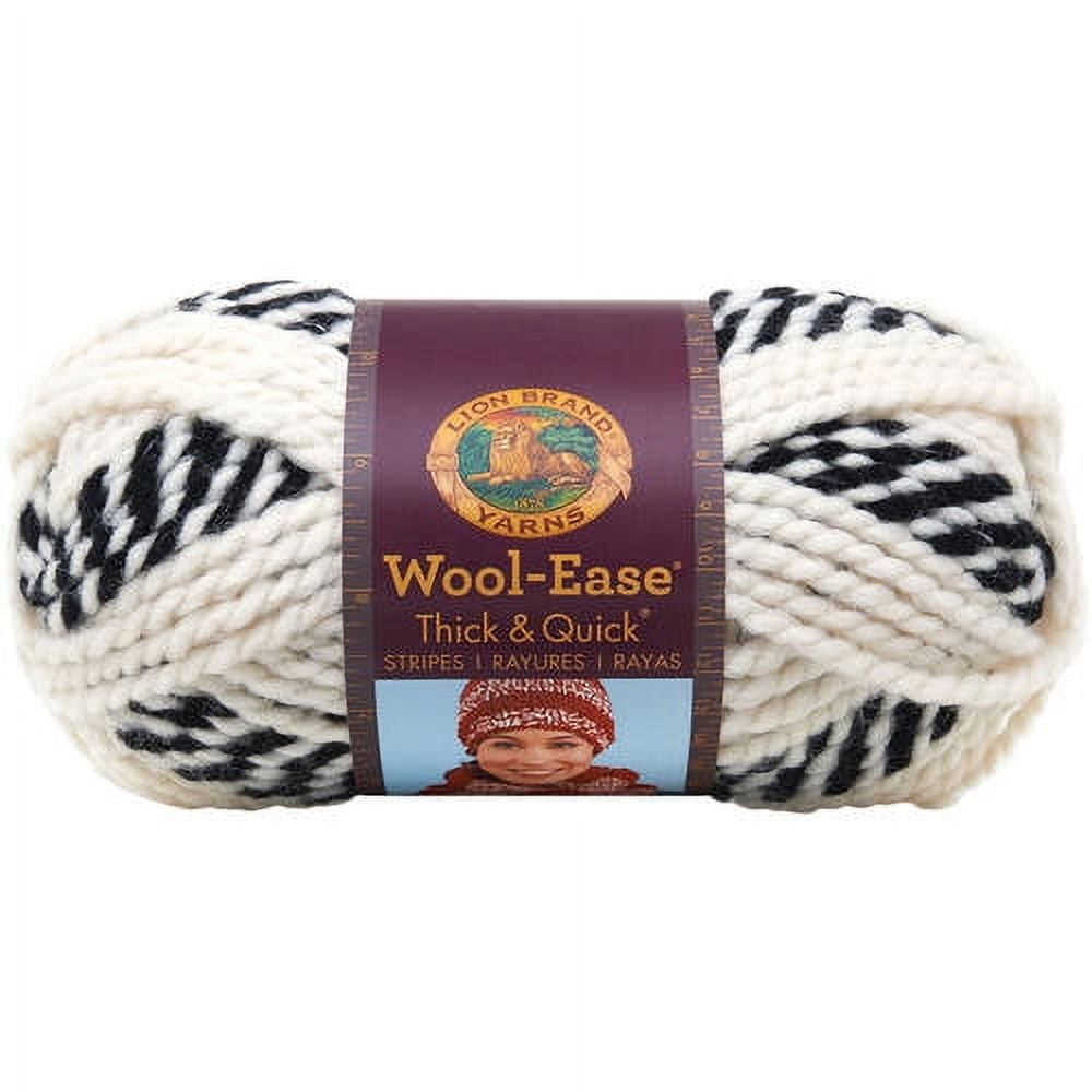 Lion Brand Yarn Wool Ease Thick & Quick Charcoal 640-149 Classic