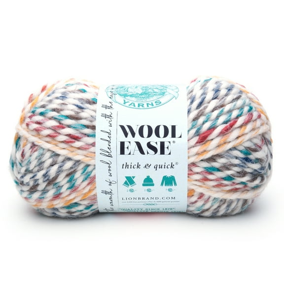 Lion Brand Yarn Wool-Ease Thick & Quick Hudson Bay Super Bulky Acrylic Wool Blend Yarn