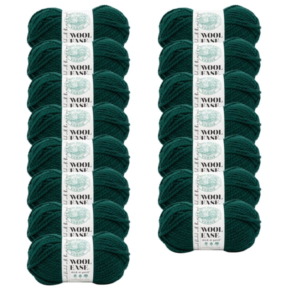 Lion Brand Yarn Wool-Ease Thick & Quick Neptune #6 Super Bulky, Acrylic/Wool 6 oz/170 g, 106 yds/97 m, 15-Pack