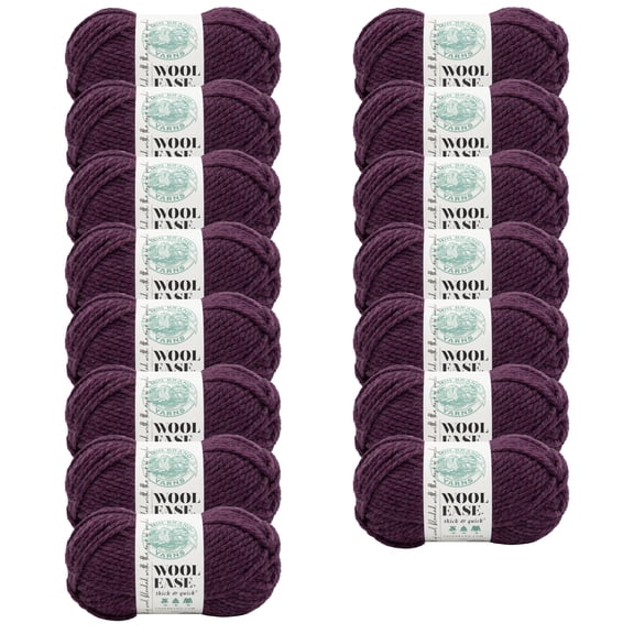 Lion Brand Yarn Wool-Ease Thick & Quick Nocturne #6 Super Bulky, Acrylic/Wool 6 oz/170 g, 106 yds/97 m, 15-Pack
