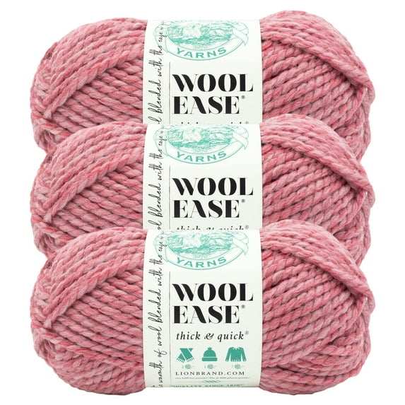 Lion Brand Yarn Wool-Ease Thick & Quick Potion Super Bulky Acrylic, Wool Multi-color Yarn 3 Pack