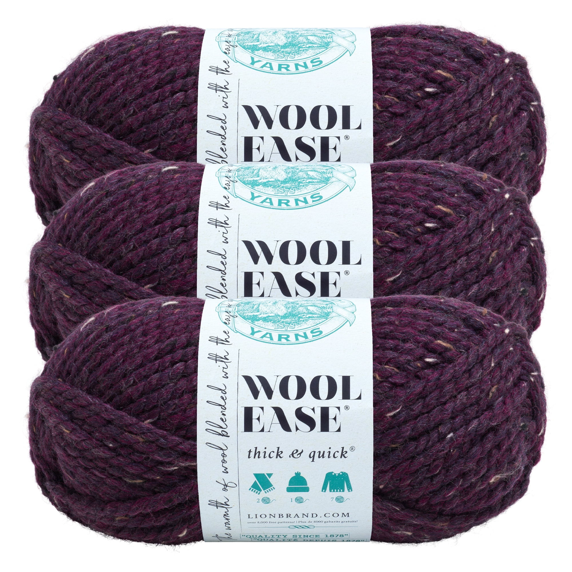 Lion Brand Yarn Wool-Ease Thick and Quick Petrol Blue Classic