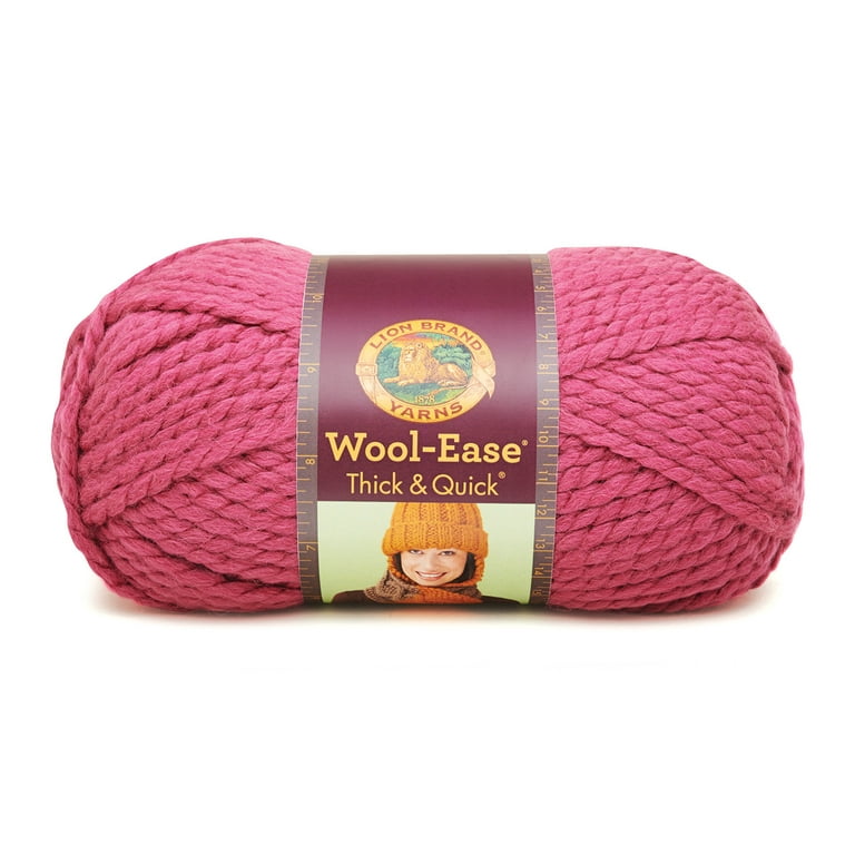 Lion Brand Yarn Wool Ease Thick & Quick Oatmeal 640-123 Classic Bulky Yarn,  warmth and softness of wool with easy care 