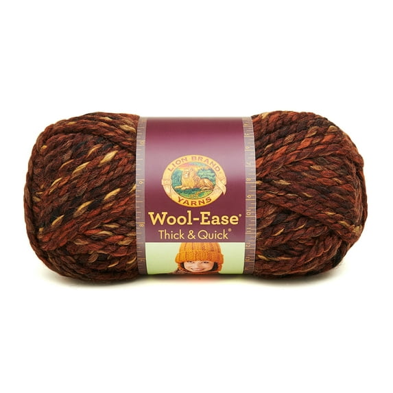 Lion Brand Yarn Wool Ease Thick & Quick Sequoia 640-501 Classic Wool Yarn