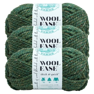 Lion Brand Yarn (1 Skein) Wool-Ease Yarn, Forest Green Heather