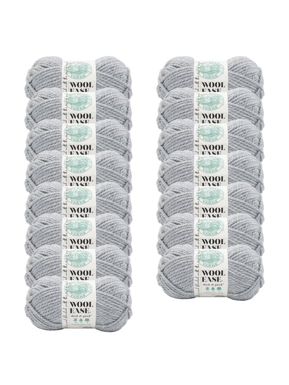 Yarn Wool-Ease Thick & Quick Sweatshirt Grey #6 Super Bulky, Acrylic/Wool 6 oz/170 g, 106 yds/97 m, 15-Pack