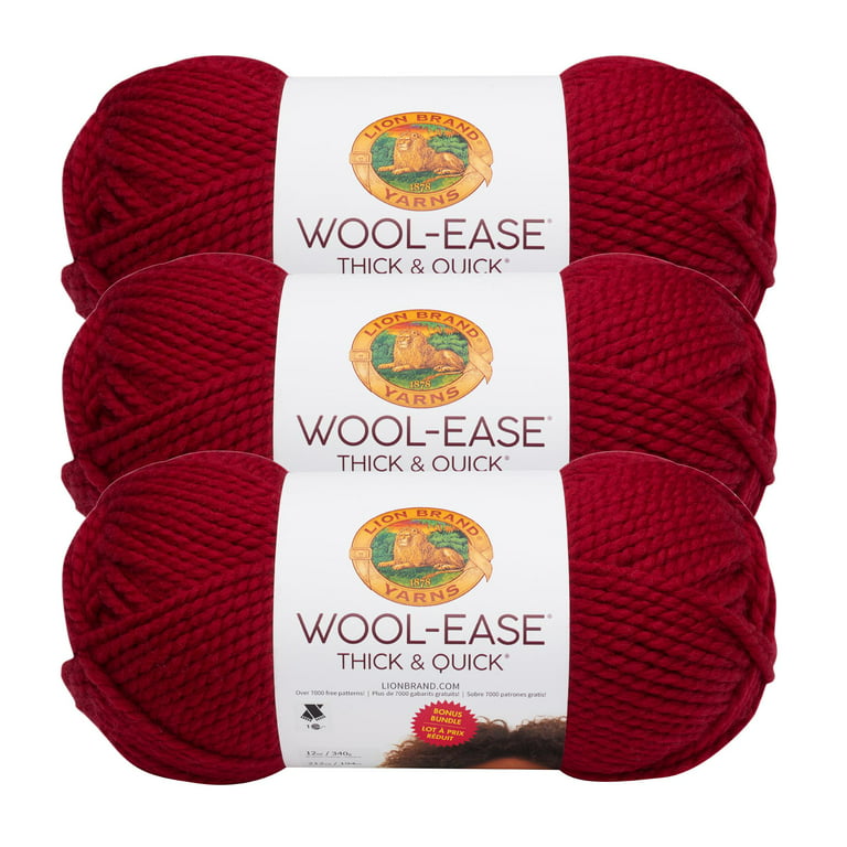 Holiday Candy Cane Colors Lion Brand Wool Ease Thick and Quick