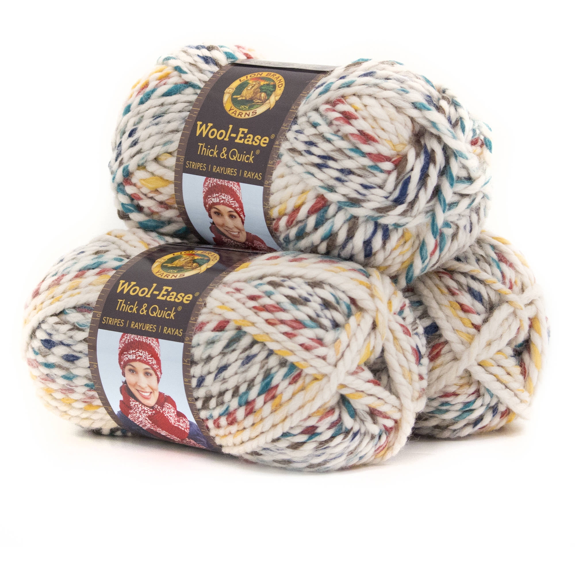 Lion Brand Yarn Wool-Ease Thick and Quick Bedrock Classic Super Bulky  Acrylic, Wool Multi-color Multi-color Yarn 