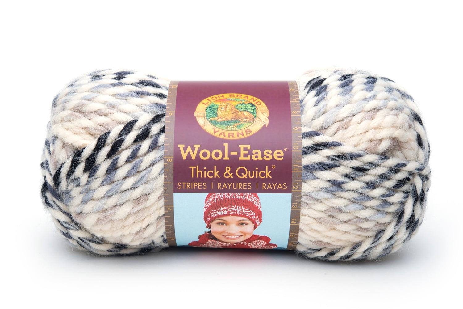 Lion 640-149 Wool-Ease Thick & Quick Yarn , 97 Meters, Charcoal