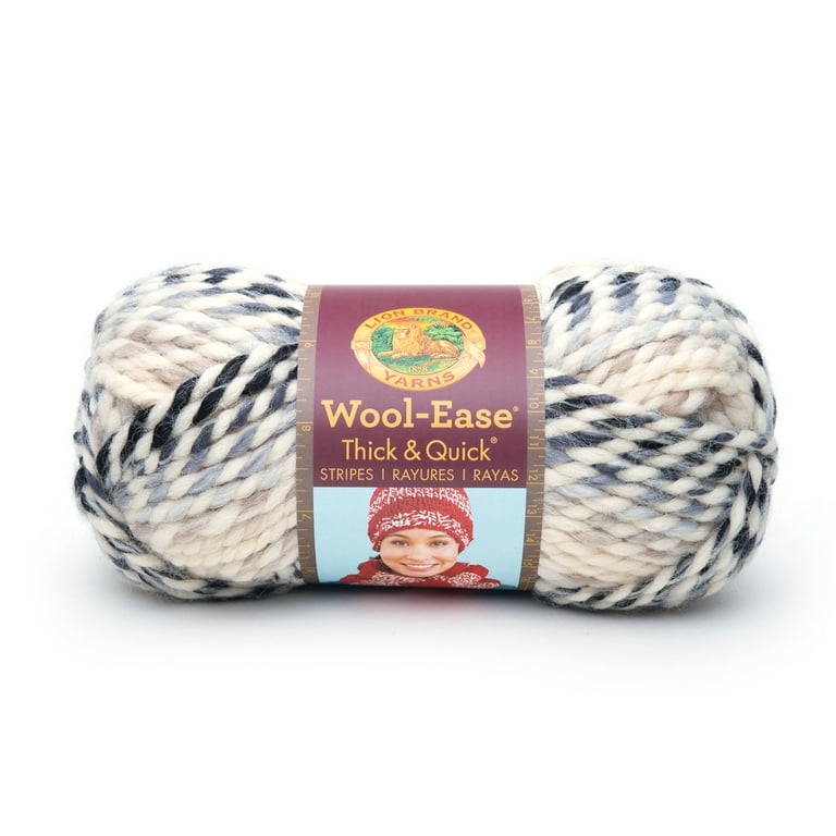 Lion Brand Yarn Wool-Ease Thick & Quick Yarn, Soft and Bulky Yarn for  Knitting, Crocheting, and Crafting, 1 Skein, Coney Island