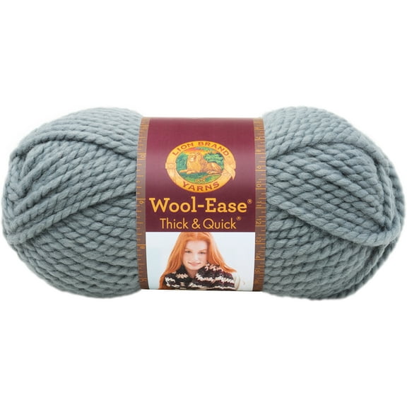 Lion Brand Yarn Wool-Ease Thick and Quick Slate Yarn