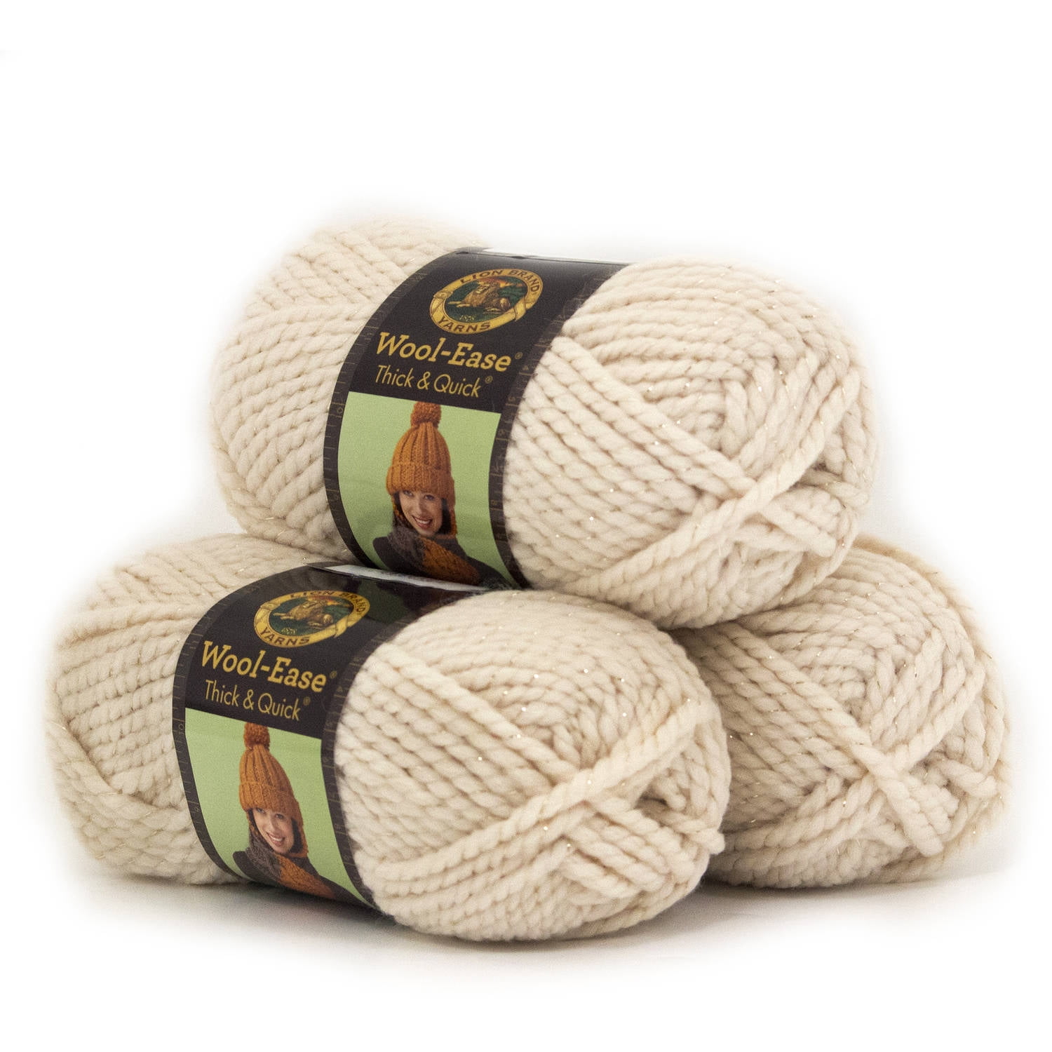 Lion Brand Yarn Wool-Ease Thick and Quick Starlight Classic Super