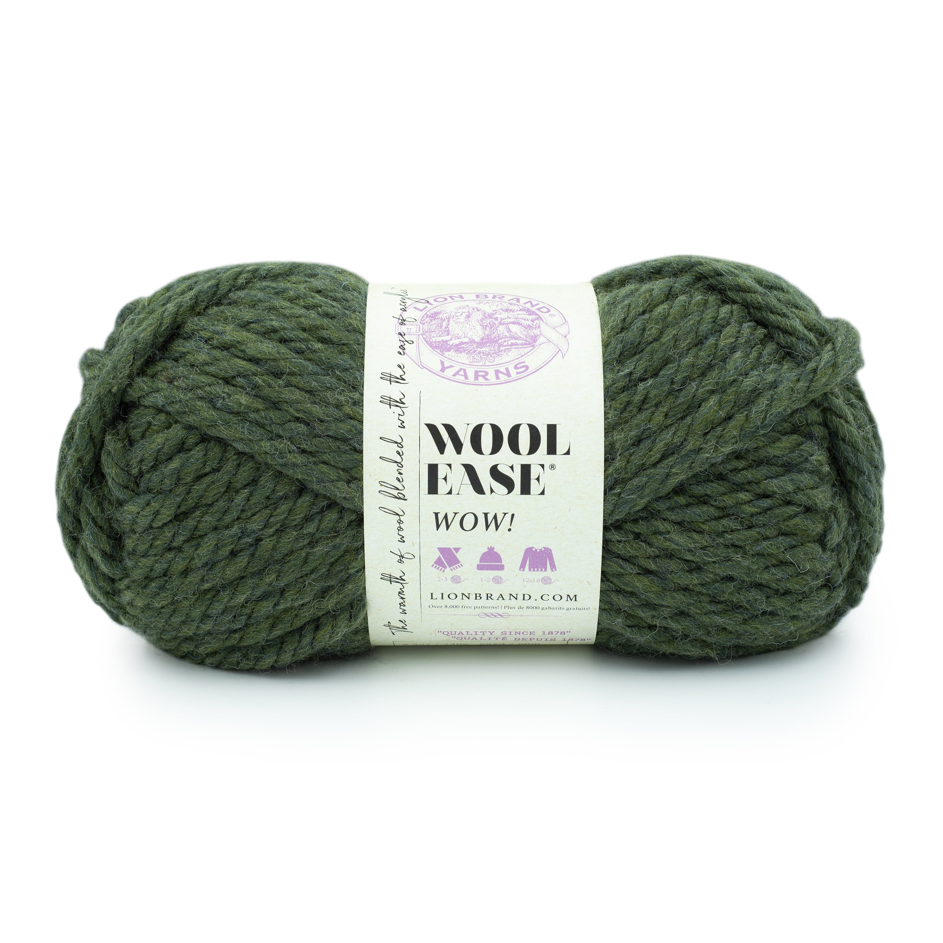 Lion Brand Yarn Wool-Ease Thick & Quick Yarn, Soft and Bulky Yarn for  Knitting, Crocheting, and Crafting, 1 Skein, Fairy : : Home