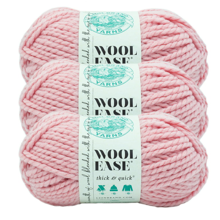 Lion Brand Yarn Wool-Ease Thick and Quick Arctic Ice Classic Super Bulky  Acrylic, Wool Multi-color Multi-Color Yarn 3 Pack